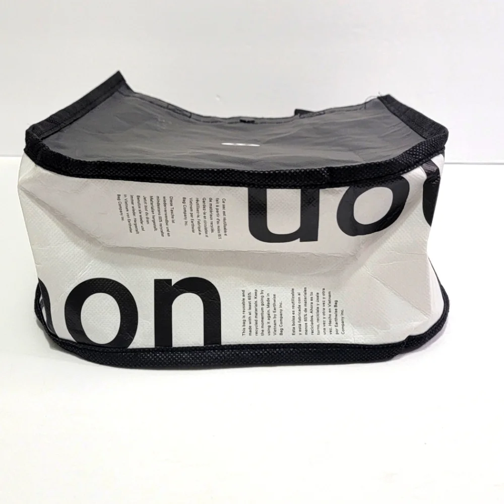 Lululemon Black and White Reusable Small Tote Bag - Picture 4 of 6